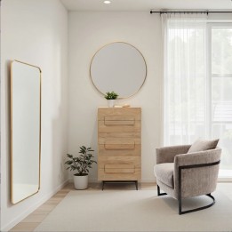 Spiegel Simply Ø90cm messing Kare Design