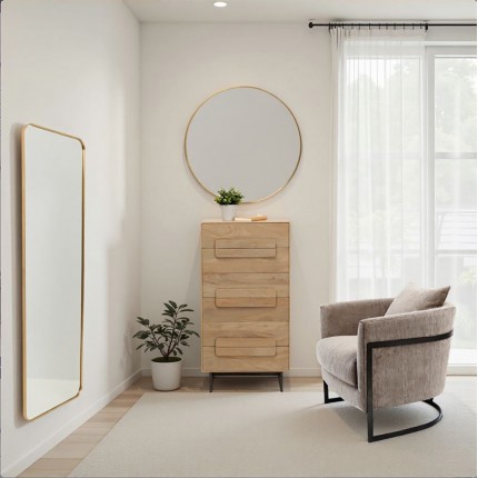 Spiegel Simply 180x60cm messing Kare Design