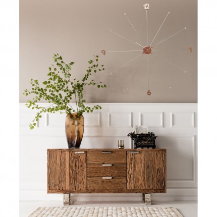 Wall Clock Like Umbrella pink gold Kare Design