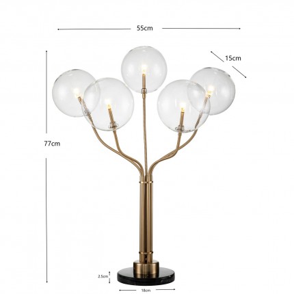 Tafellamp Future View 72cm goud Kare Design