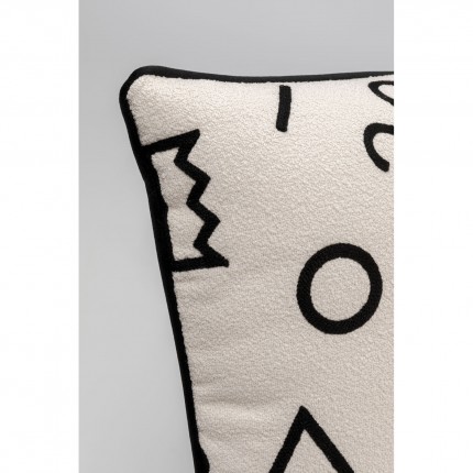Coussin Geometric noir et blanc Kare Design