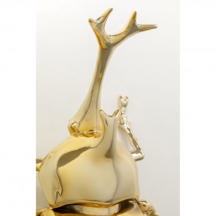 Wanddecoratie neushoornkever goud Kare Design