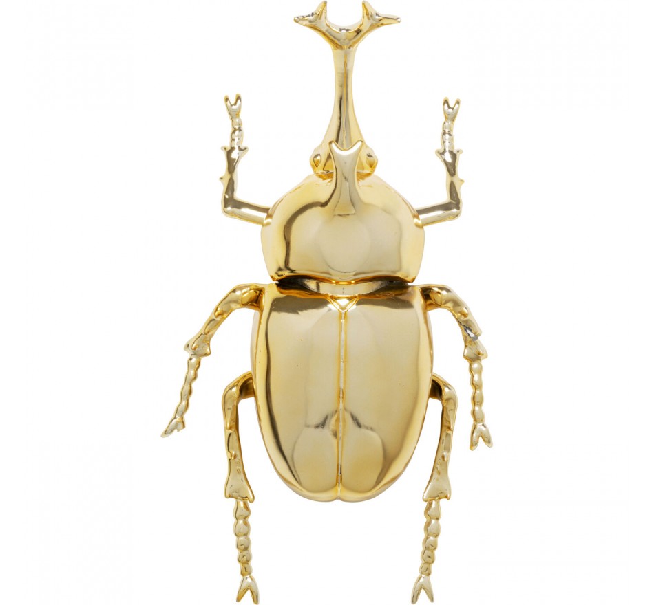 Déco murale scarabée rhinocéros doré Kare Design