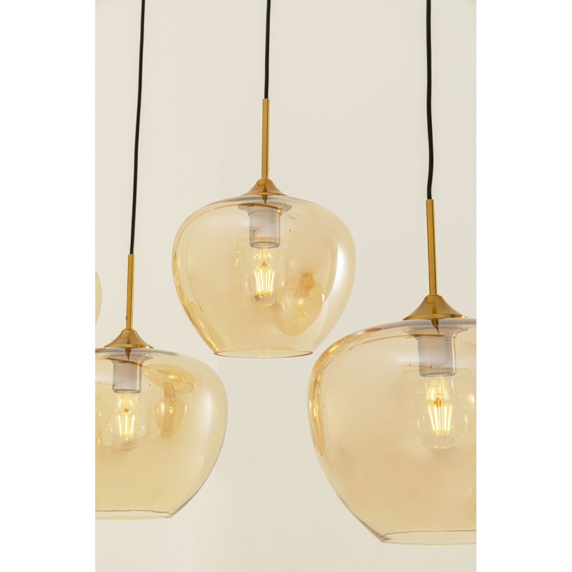 Suspension Sphere ambre Five 160cm