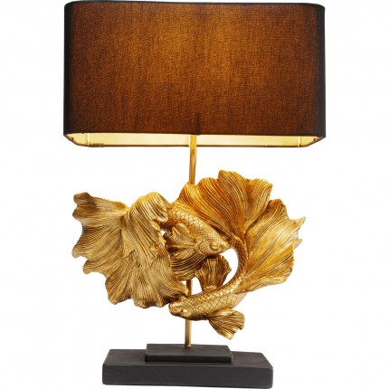 Tafellamp gouden vechtvissen Kare Design