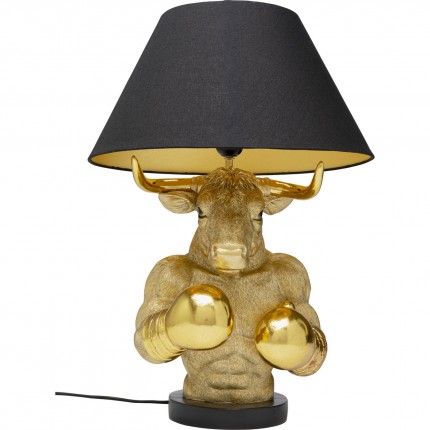 Table Lamp boxer bull gold Kare Design