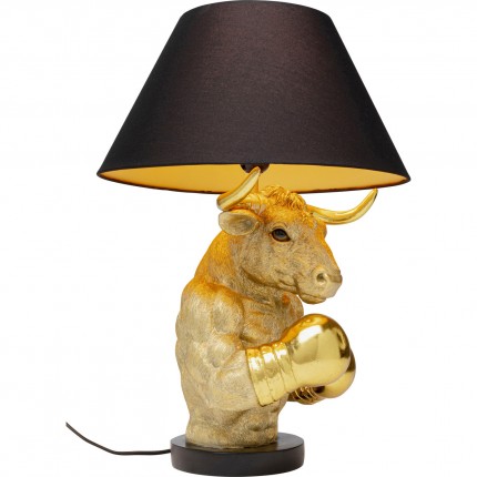 Table Lamp boxer bull gold Kare Design