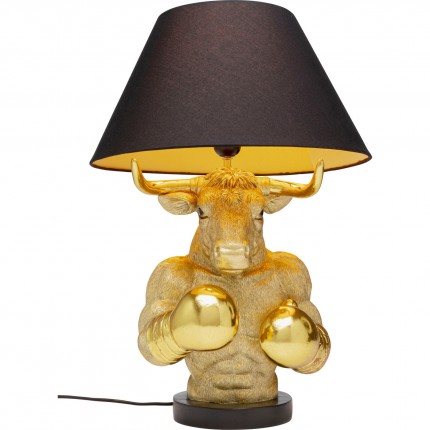 Table Lamp boxer bull gold Kare Design