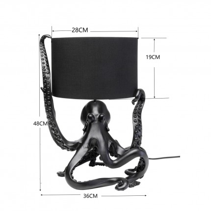 Lampe pieuvre noire Kare Design