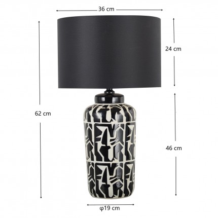 Table Lamp Artistico black and white Kare Design