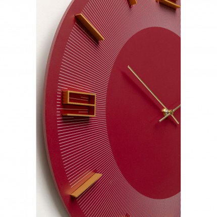 Wall Clock Leonardo red Kare Design
