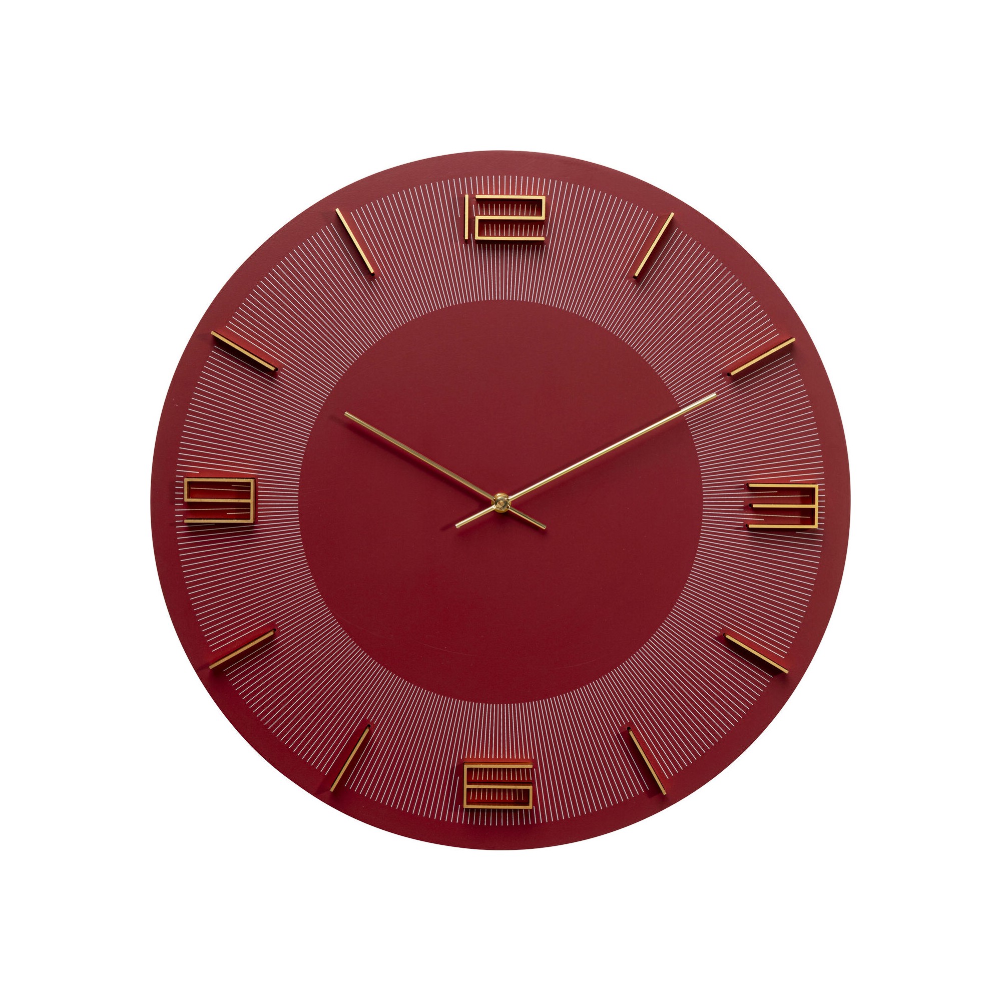 Horloge mural Leonardo rouge/or Ø49cm