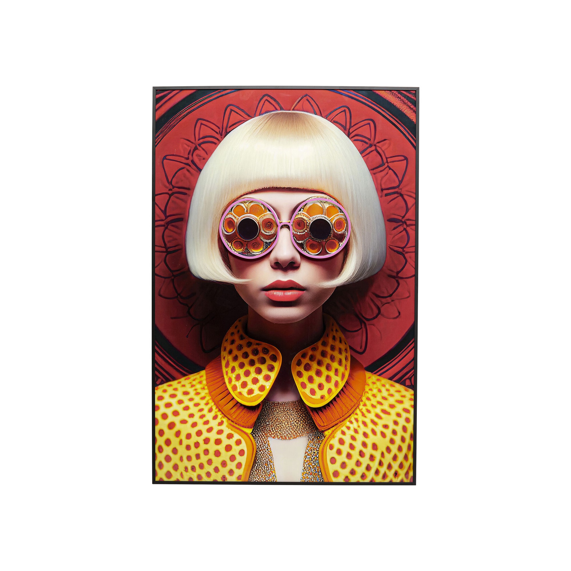 Tableau encadré LED Fancy Blonde Lady 75x55cm