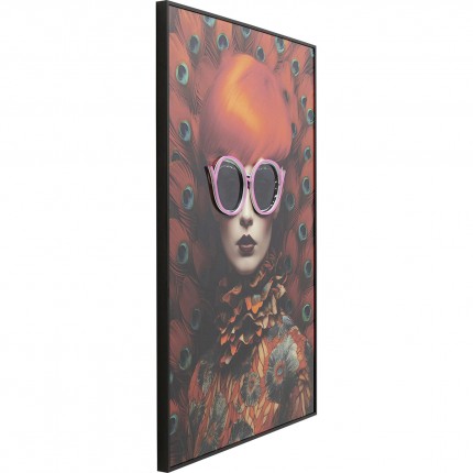 Schilderij LED Fancy rood haar 55x75cm Kare Design