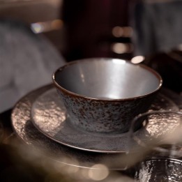 Black stoneware bowls set of 4 - Cosmos - Kare Design