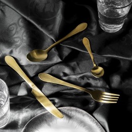Gold-plated steel cutlery - Cucina - Kare Design