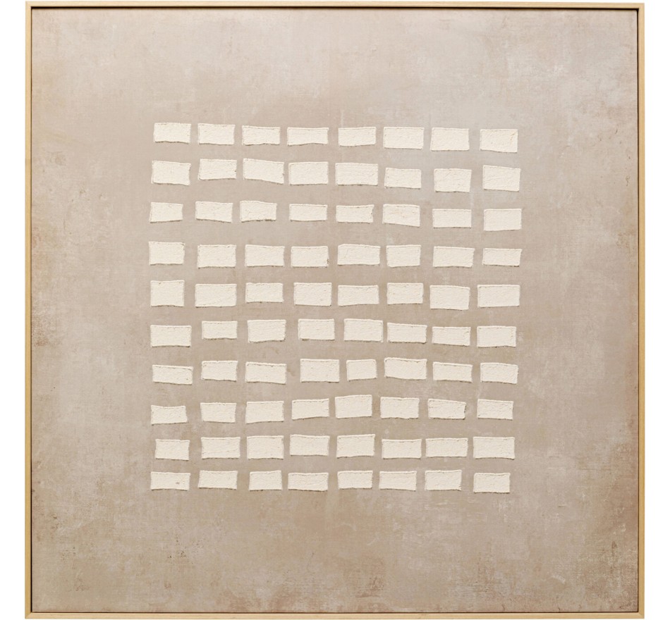 Framed Picture Art Row 100x100cm beige Kare Design