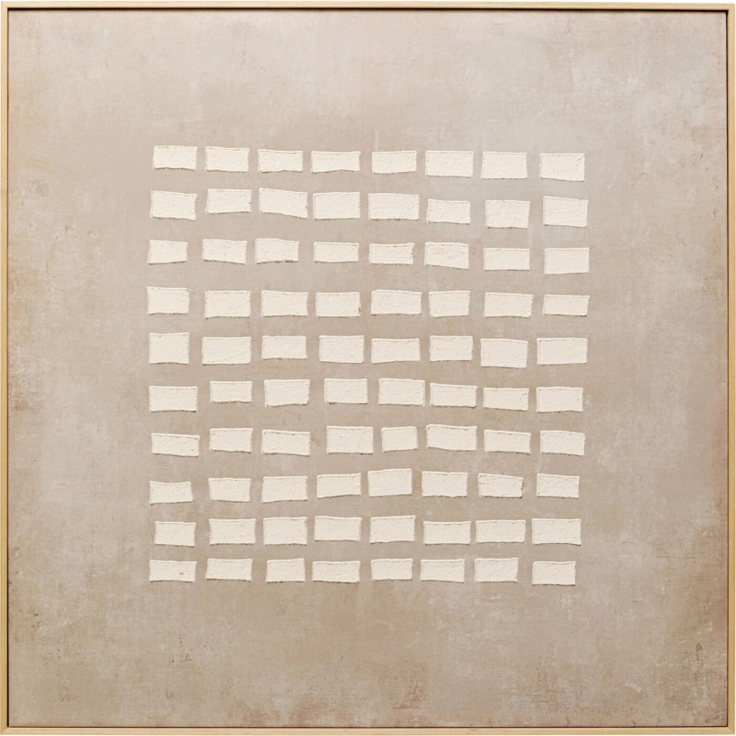 Tableau sur toile Art Row beige 100x100cm