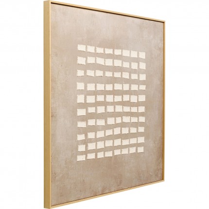 Schilderij Art Row 100x100cm beige Kare Design