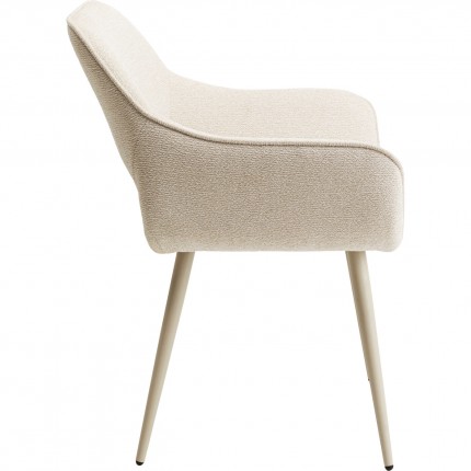 Chair with armrests San Francisco cream Kare Design