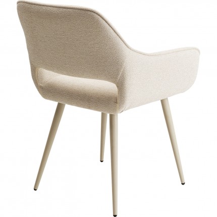 Chair with armrests San Francisco cream Kare Design