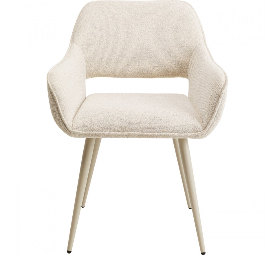 Chaise avec accoudoirs San Francisco crème Kare Design