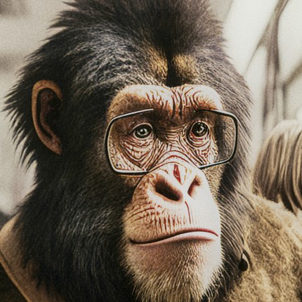 Tableau en verre singe métro 60x60cm Kare Design