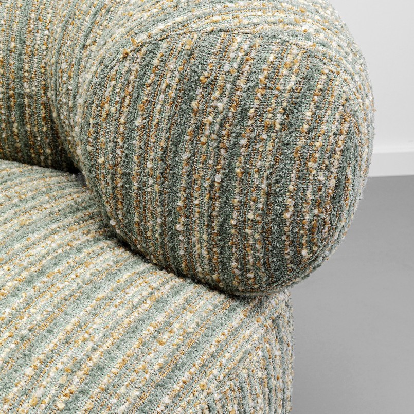 Blauwgroene retro draaifauteuil - Couture Stripes - Kare Design