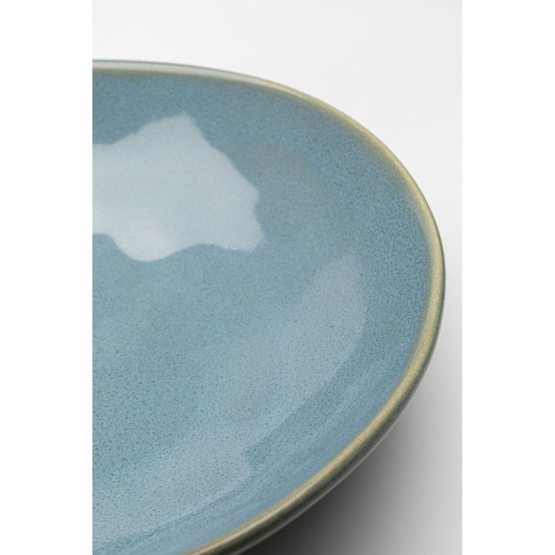 Assiettes creuses bleues en faïence - Organic - Kare Design
