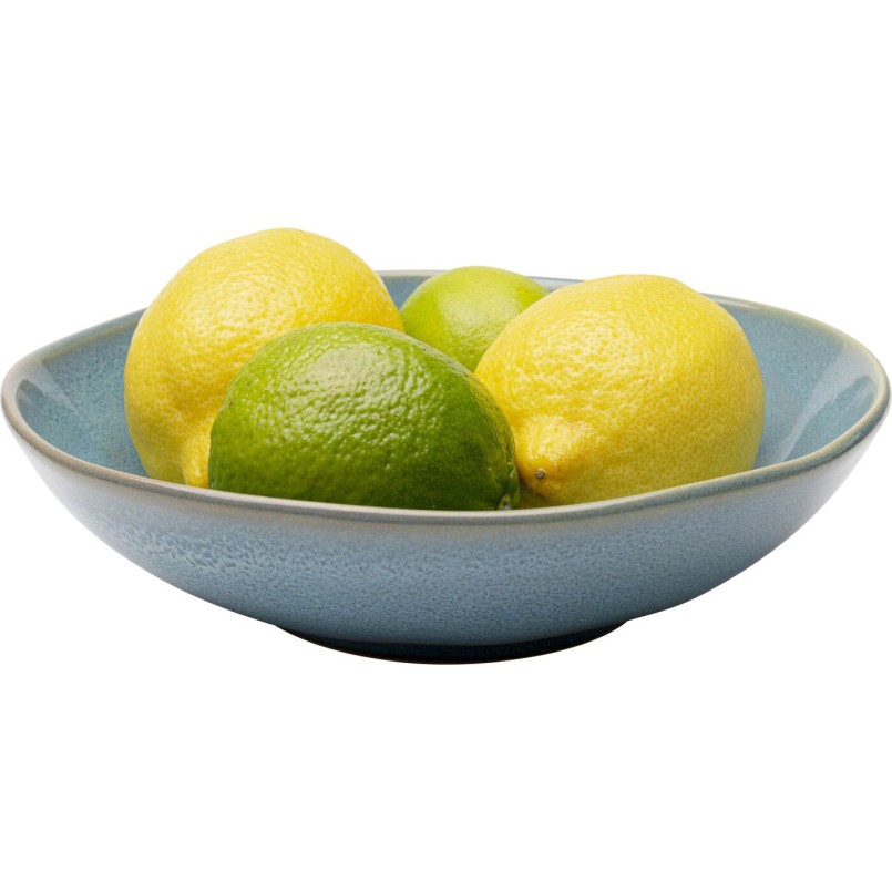 Assiettes creuses bleues en faïence - Organic - Kare Design