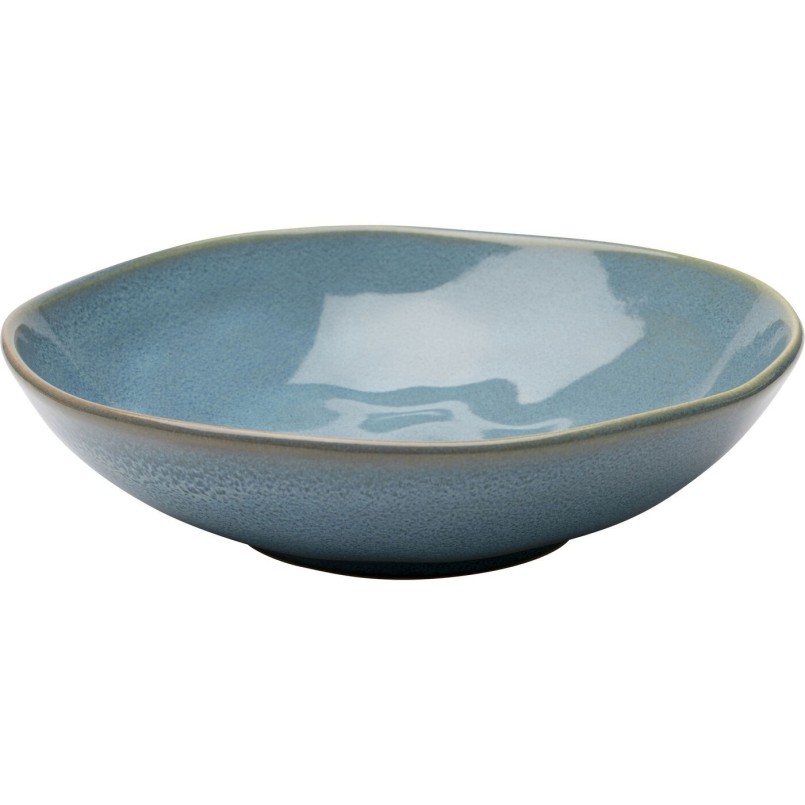 Assiettes creuses bleues en faïence - Organic - Kare Design
