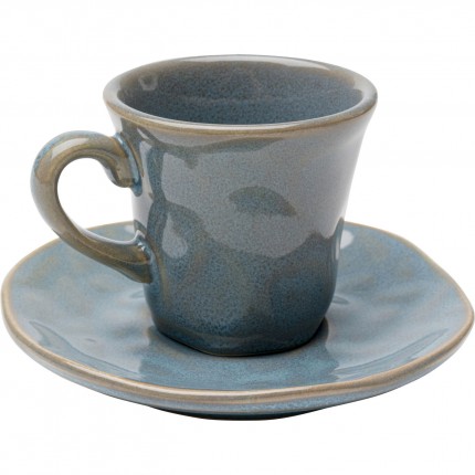 Tasses à espresso Organic bleues set de 6 Kare Design