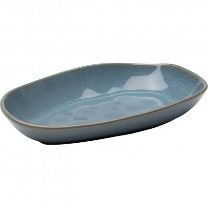 Assiettes creuses Organic 25cm bleues set de 4 Kare Design