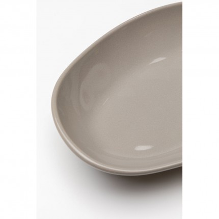 Assiettes creuses Organic 25cm taupe set de 4 Kare Design