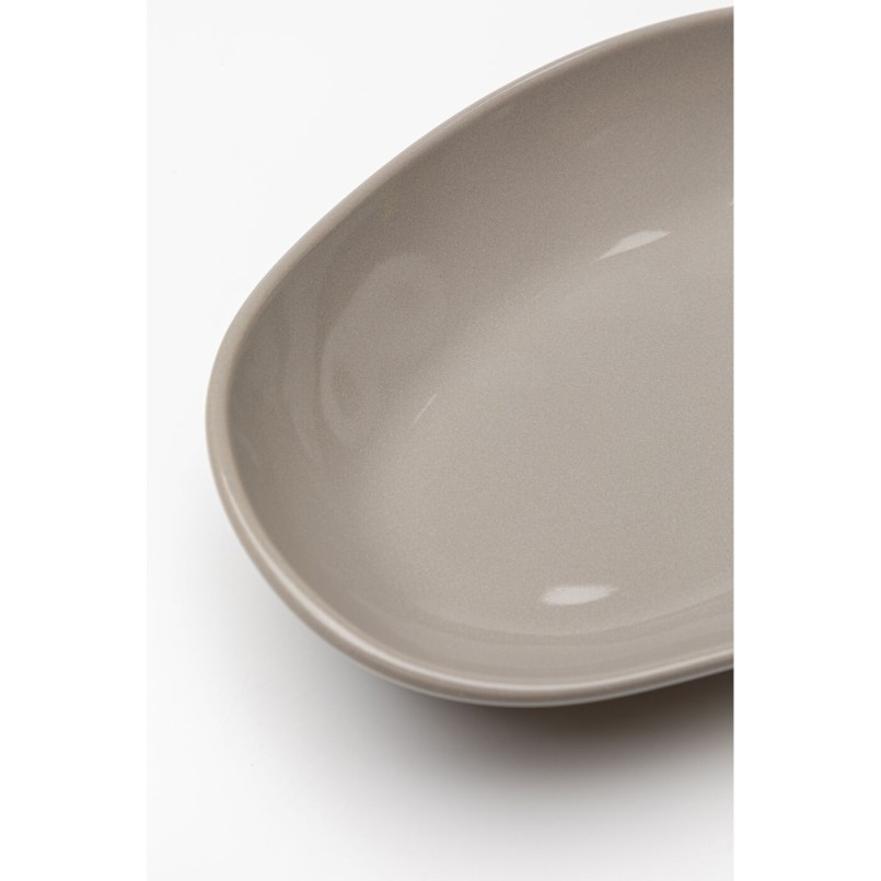 Deep Plate Organic 25cm taupe (4/set) Kare Design