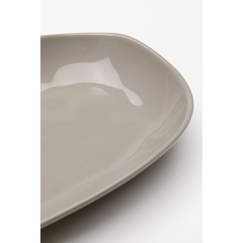 Deep Plate Organic 25cm taupe (4/set) Kare Design