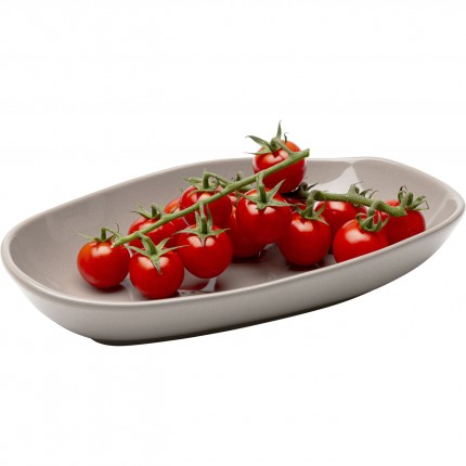 Assiettes creuses Organic 25cm taupe set de 4 Kare Design