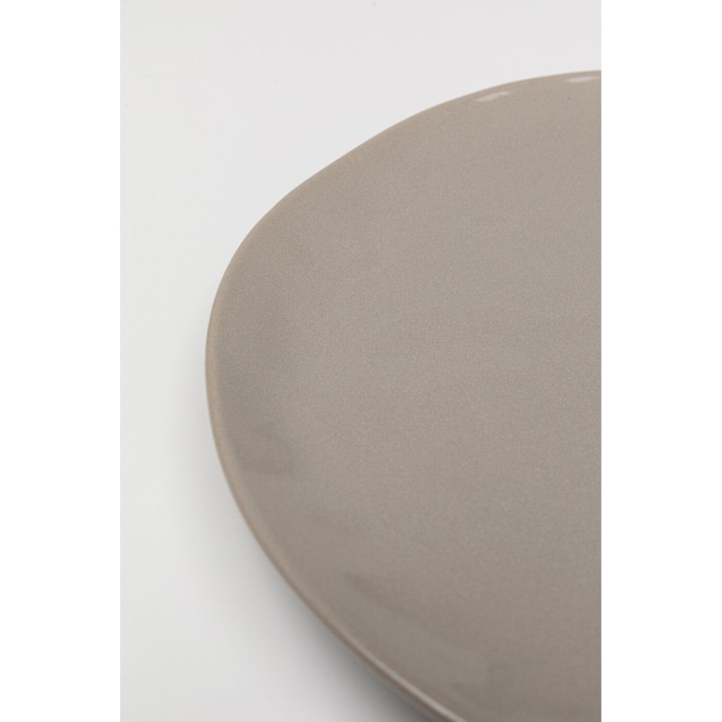 Plate Organic Ø26cm taupe (6/set) Kare Design