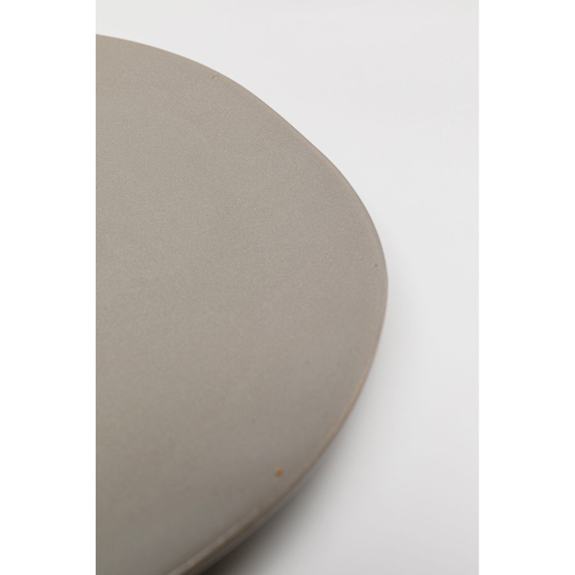 Assiettes plates en faïence taupe - Organic - Kare Design