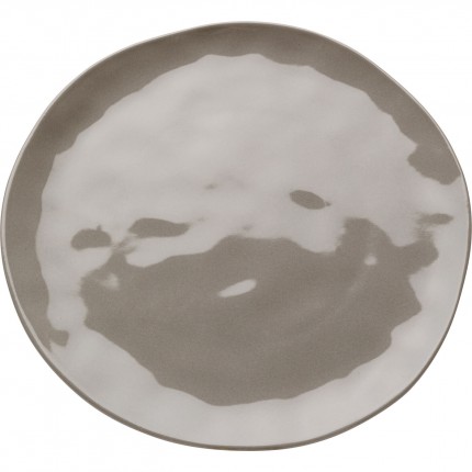 Plate Organic Ø26cm taupe (6/set) Kare Design