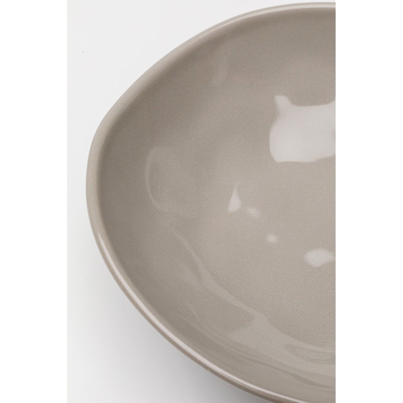 Plate Deep Organic Ø22cm taupe (6/Set) Kare Design