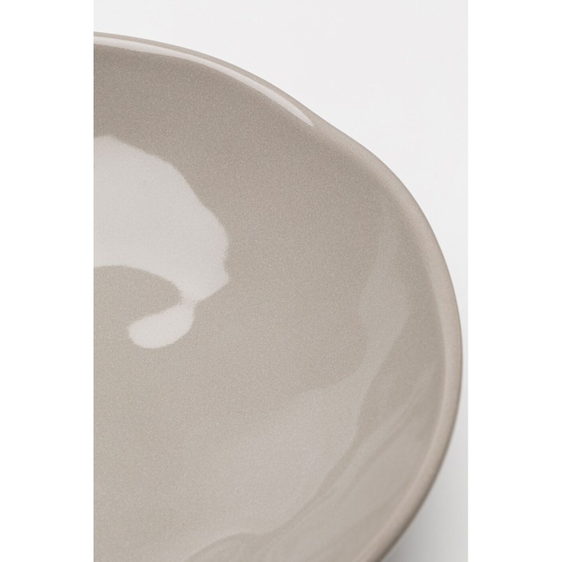 Plate Deep Organic Ø22cm taupe (6/Set) Kare Design