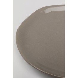 Plate Organic Ø20cm taupe (6/Set) Kare Design
