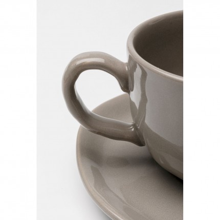 Tasses à café Organic taupe set de 6 Kare Design