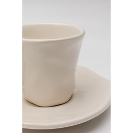Tasses à espresso en faïence crème - Organic - Kare Design