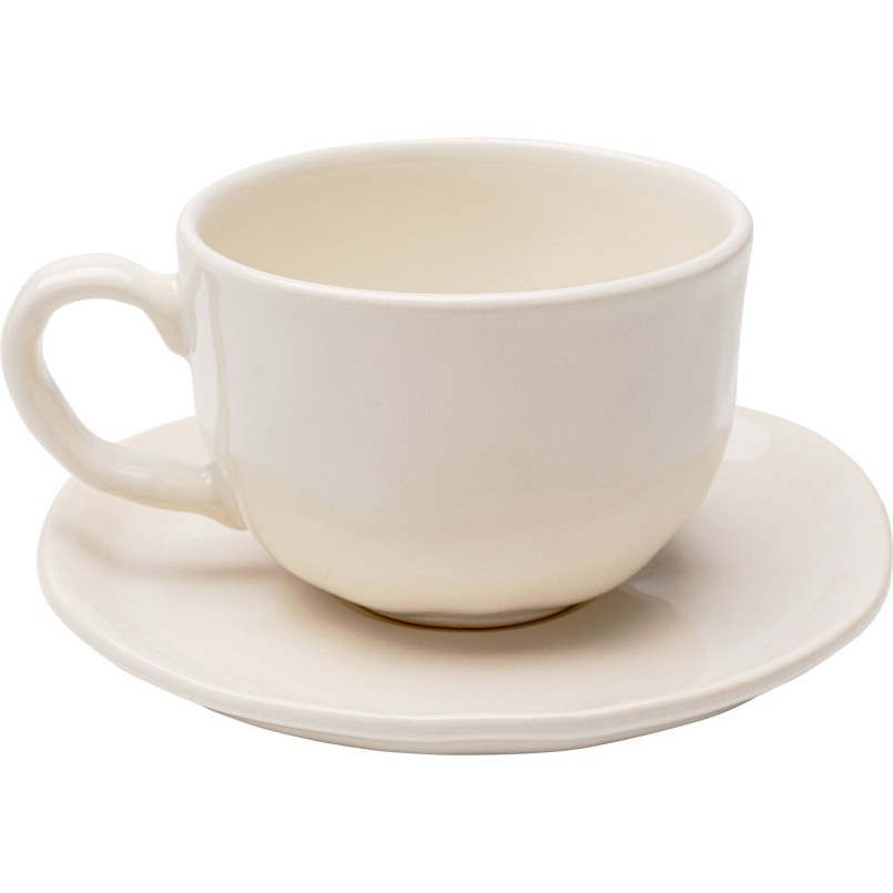 Tasses à café en faïence crème - Organic - Kare Design