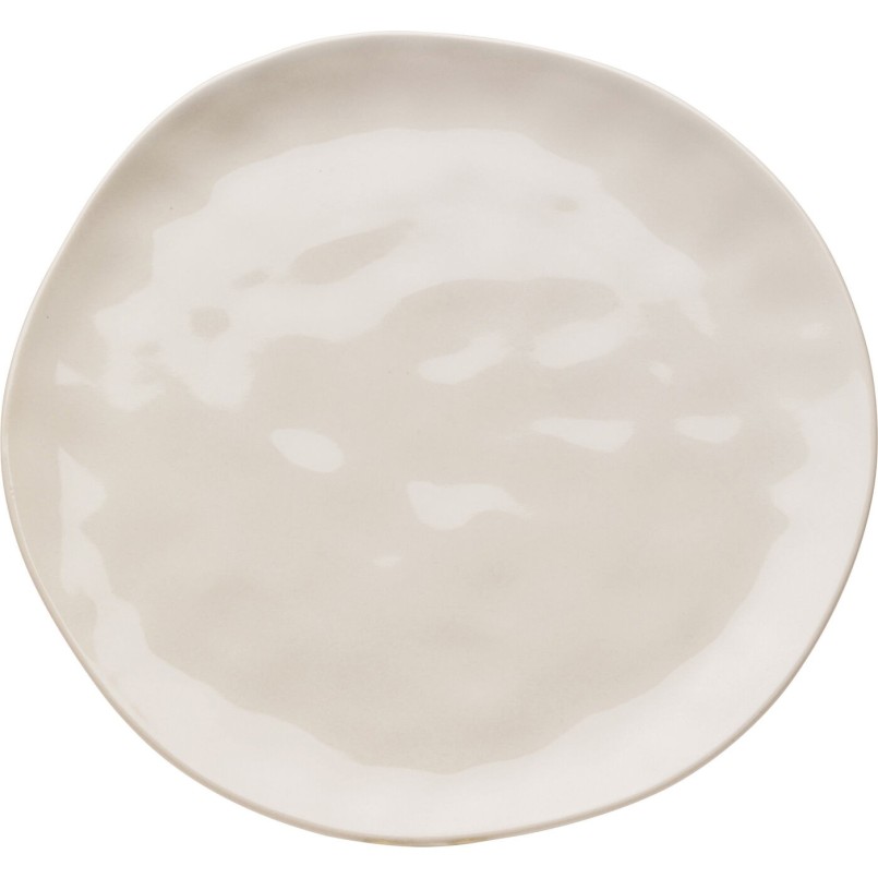 Assiettes plates en faïence crème - Organic - Kare Design