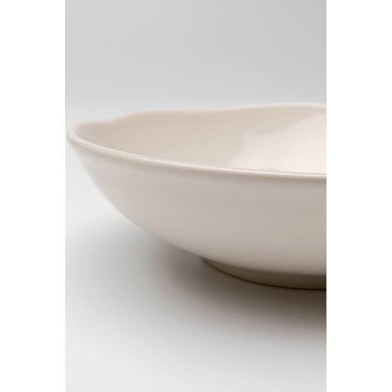 Assiettes creuses en faïence crème - Organic - Kare Design