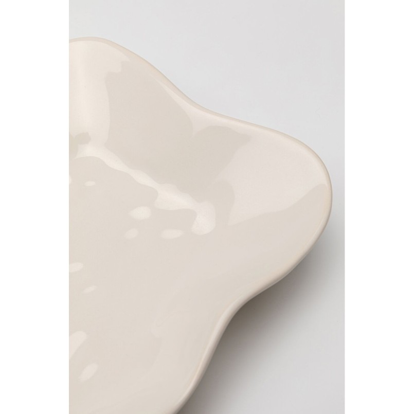 Serving Plate Organic cream Kare Design