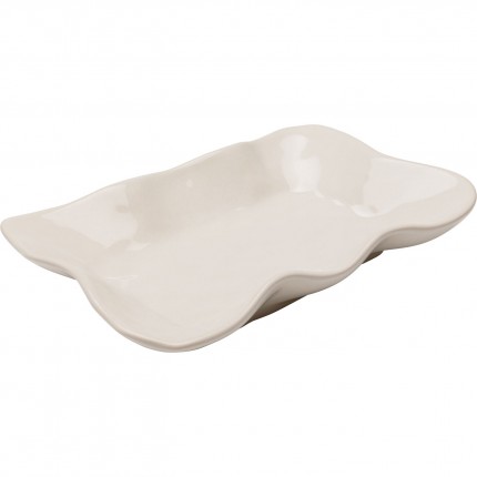 Serving Plate Organic cream Kare Design
